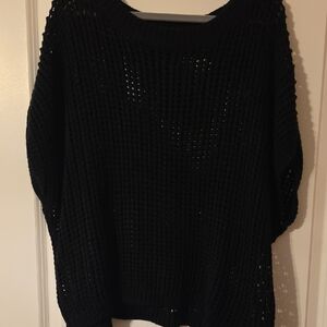 Elegant Black Knit Sweater for Women